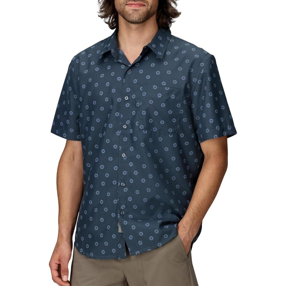 imageMarmot Mens Airexchange UPF 40 Short Sleeve ShirtThunderhead Daybreak