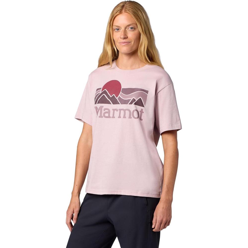 imageMarmot Womens Womens Coastal Logo Short Sleeve TShirtDust