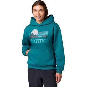 MARMOT Women’s Women’s Coastal Logo Hoody(Emerald Blue)