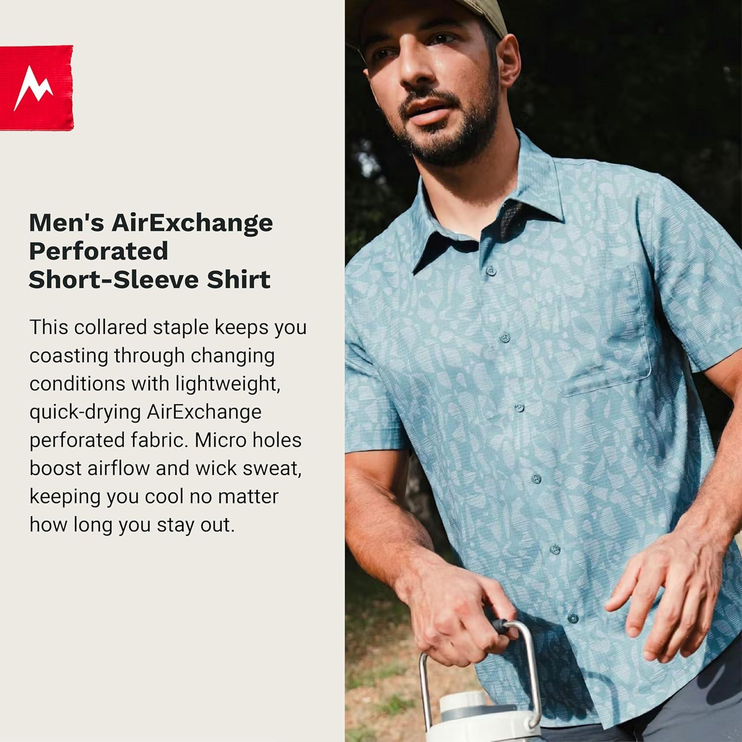 imageMARMOT Mens Airexchange Short Sleeve ShirtSeafloor Fiesta Stripe
