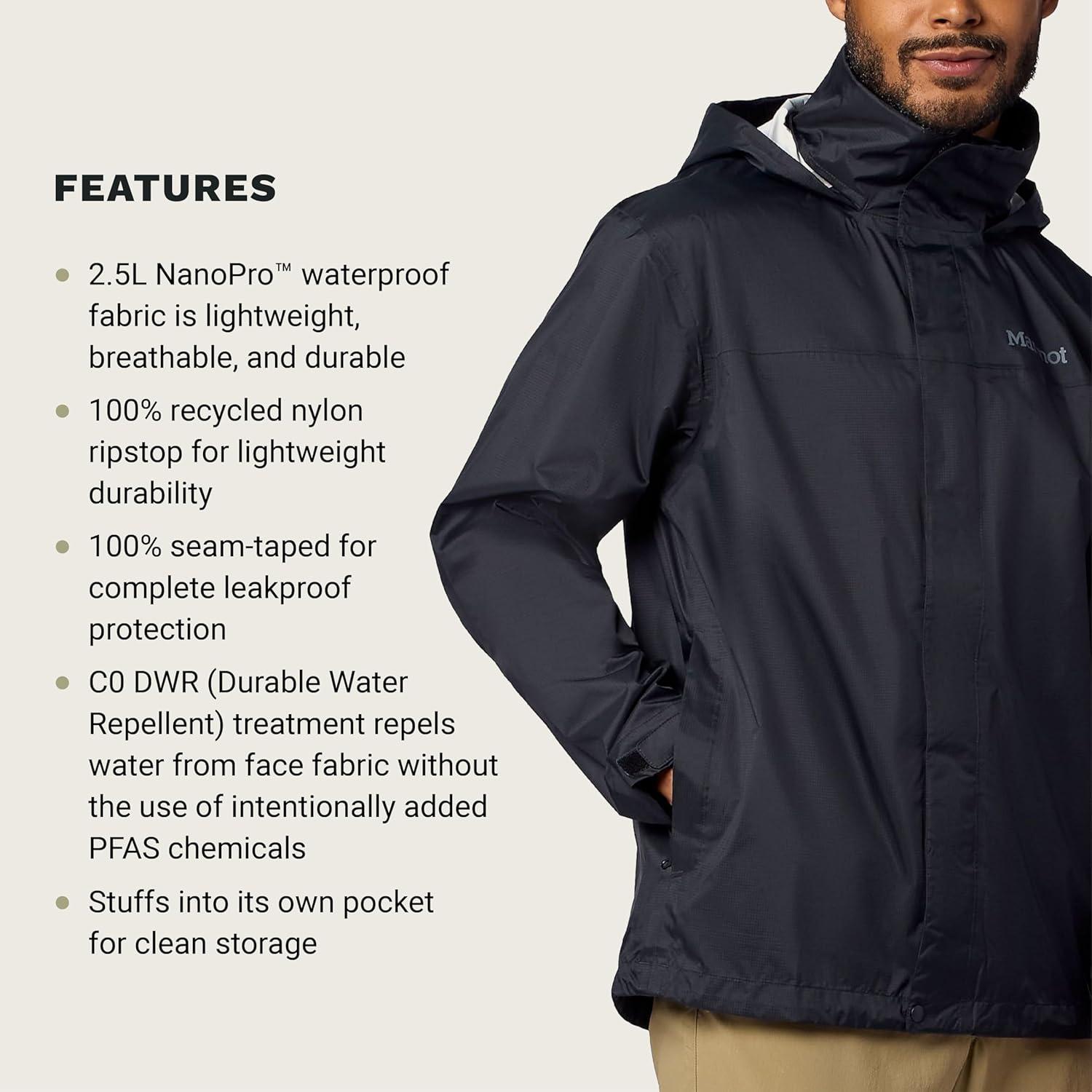 imageMARMOT Mens Precip Evo Rain JacketBlack