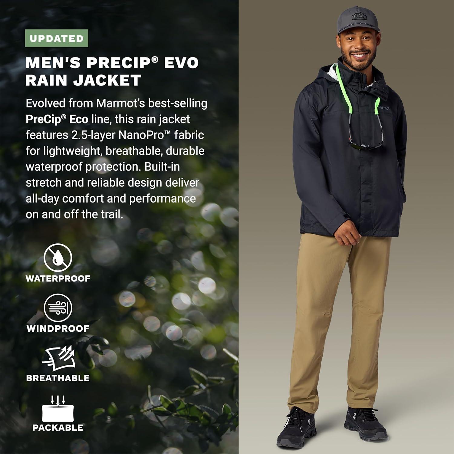 imageMARMOT Mens Precip Evo Rain JacketBlack