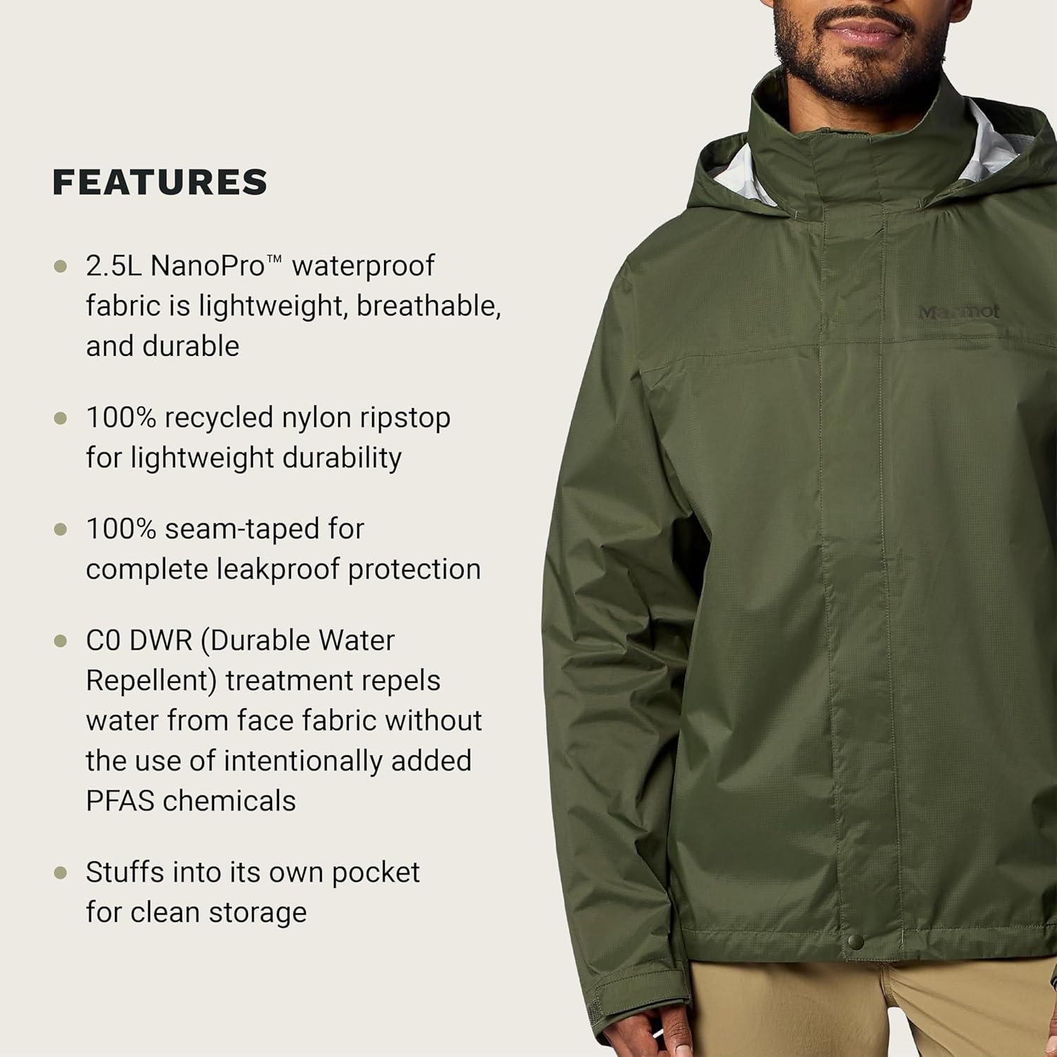 imageMARMOT Mens Precip Evo Rain JacketNori