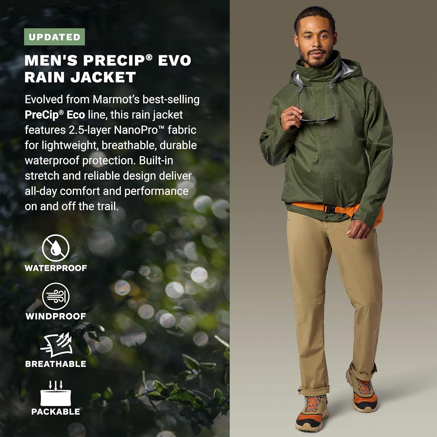 imageMARMOT Mens Precip Evo Rain JacketNori