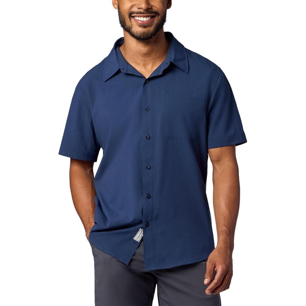 imageMARMOT Mens Airexchange Short Sleeve ShirtNightfall Navy