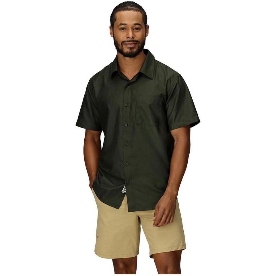 imageMARMOT Mens Airexchange Short Sleeve ShirtRosin Green