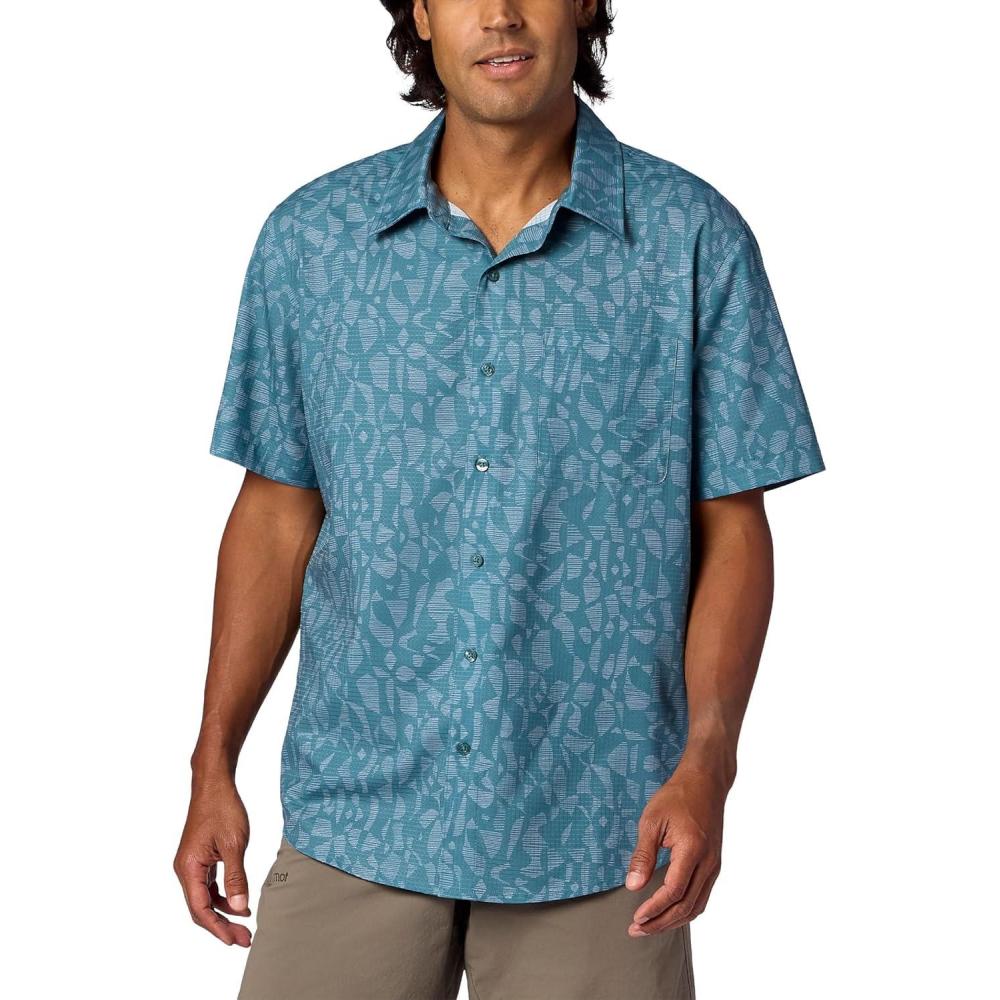 imageMARMOT Mens Airexchange Short Sleeve ShirtSeafloor Fiesta Stripe