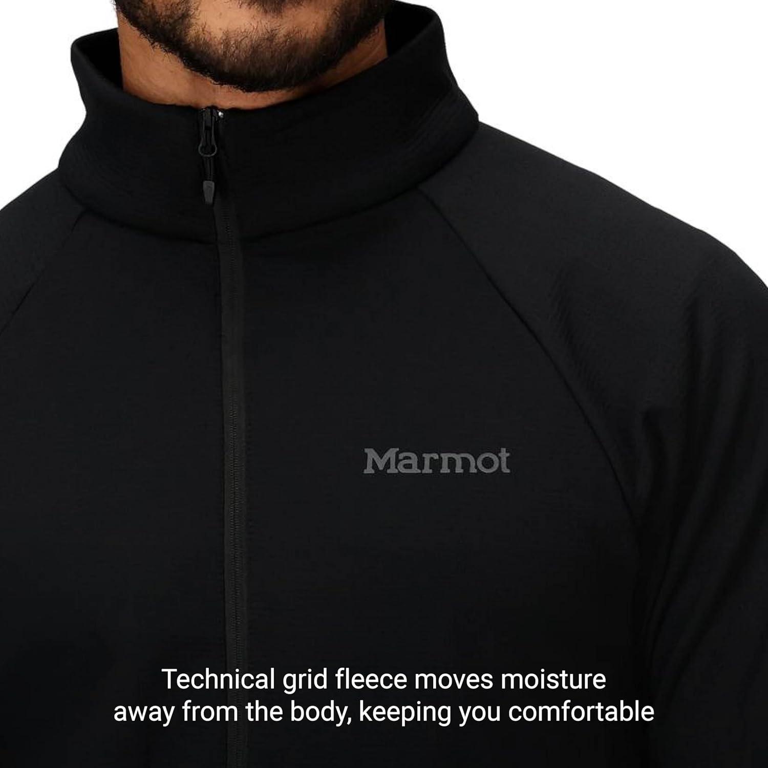 imageMARMOT Mens Leconte Fleece 12 Zip Pullover JacketBlack
