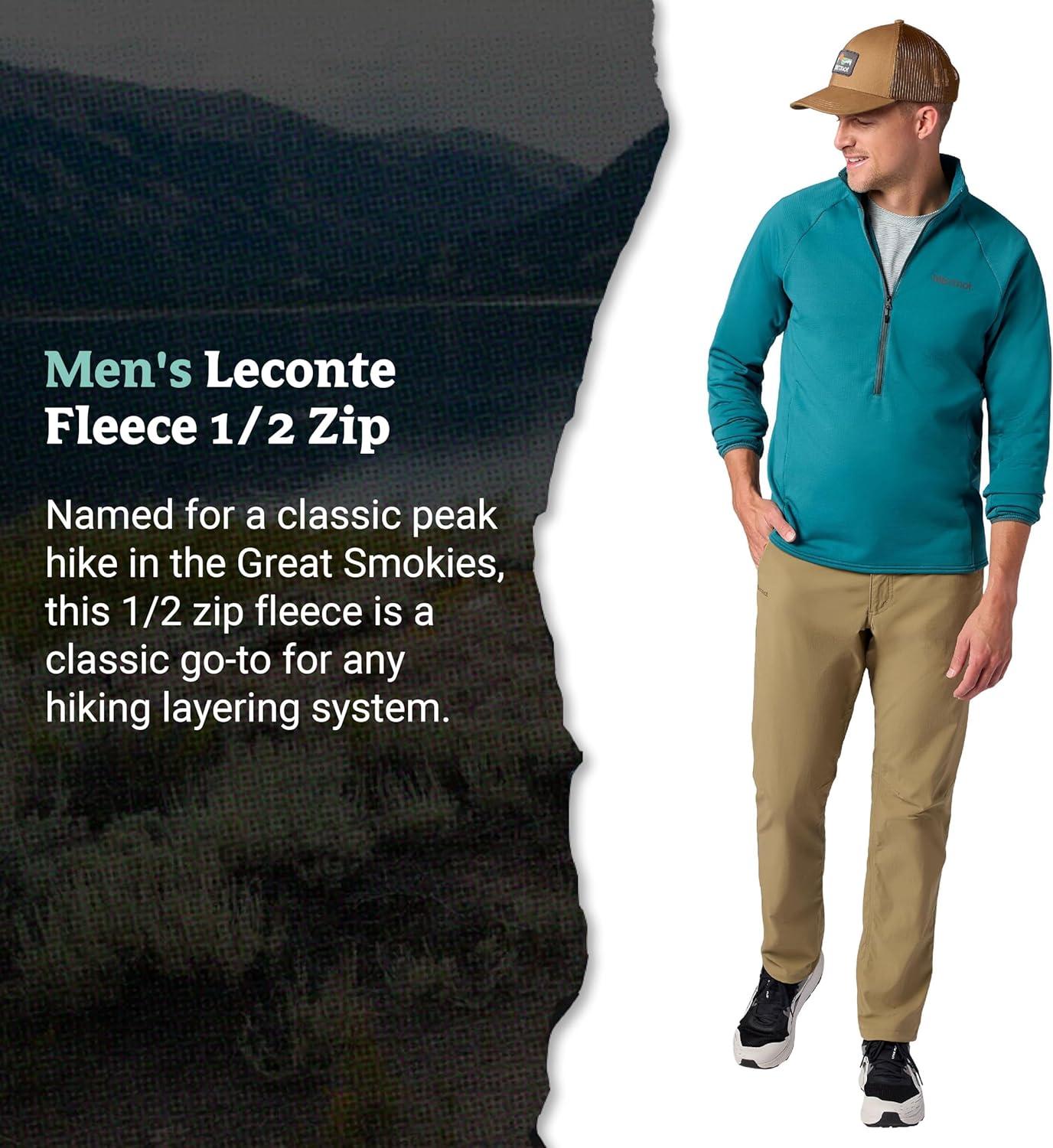 imageMARMOT Mens Leconte Fleece 12 Zip Pullover JacketEmerald Blue