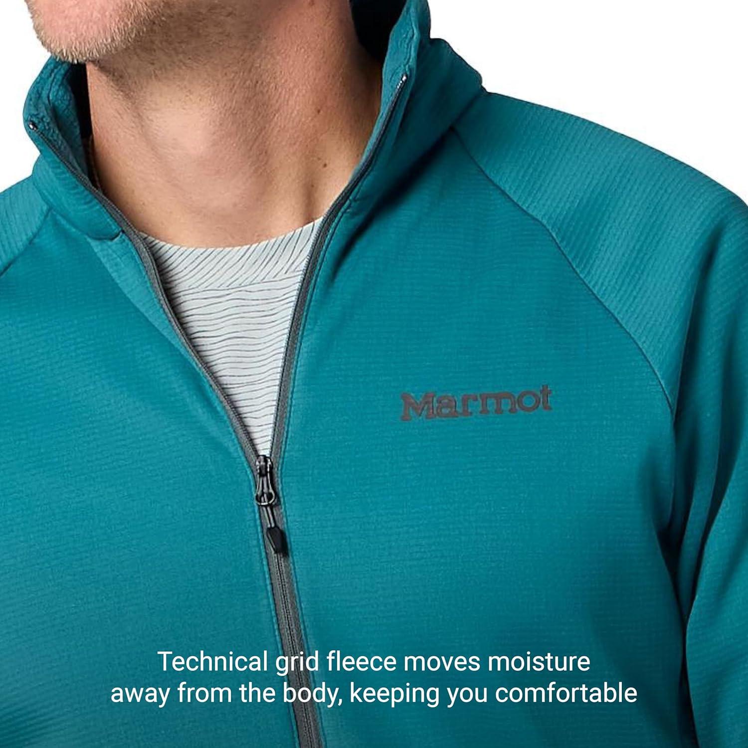 imageMARMOT Mens Leconte Fleece 12 Zip Pullover JacketEmerald Blue