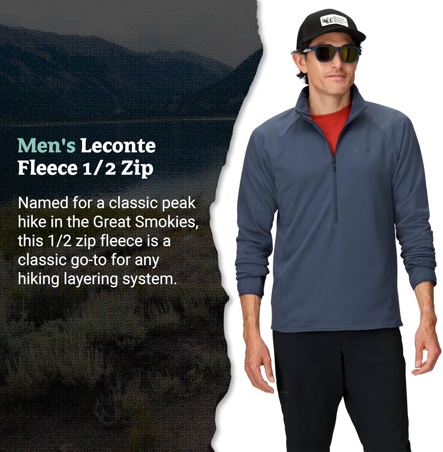 imageMARMOT Mens Leconte Fleece 12 Zip Pullover JacketThunderhead
