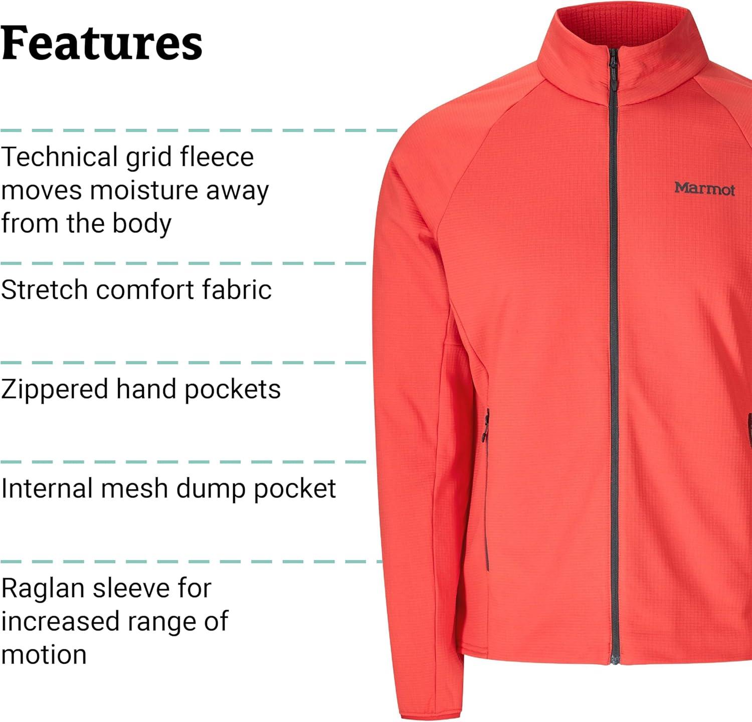 imageMARMOT Mens Leconte Fleece JacketBrick Red