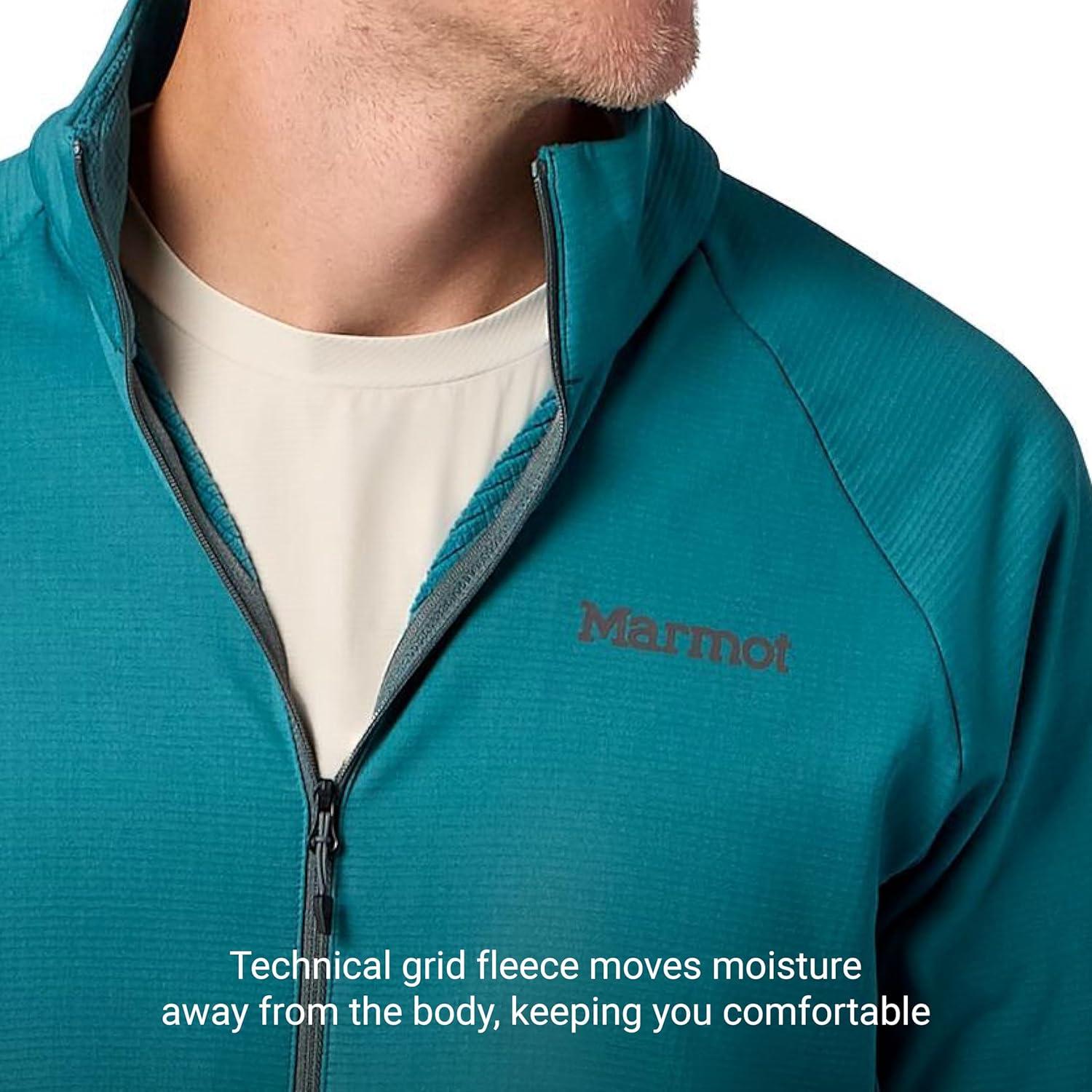 imageMARMOT Mens Leconte Fleece JacketEmerald Blue