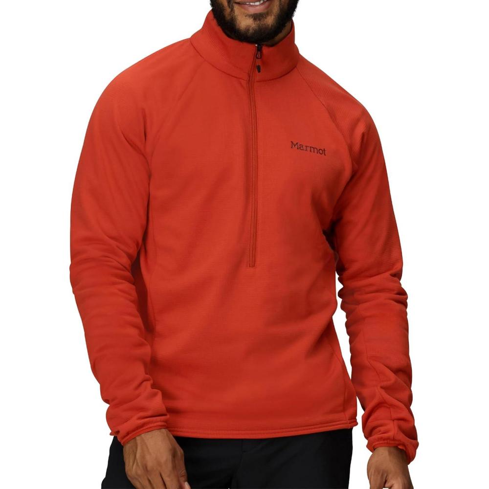 imageMARMOT Mens Leconte Fleece 12 Zip Pullover JacketSumac
