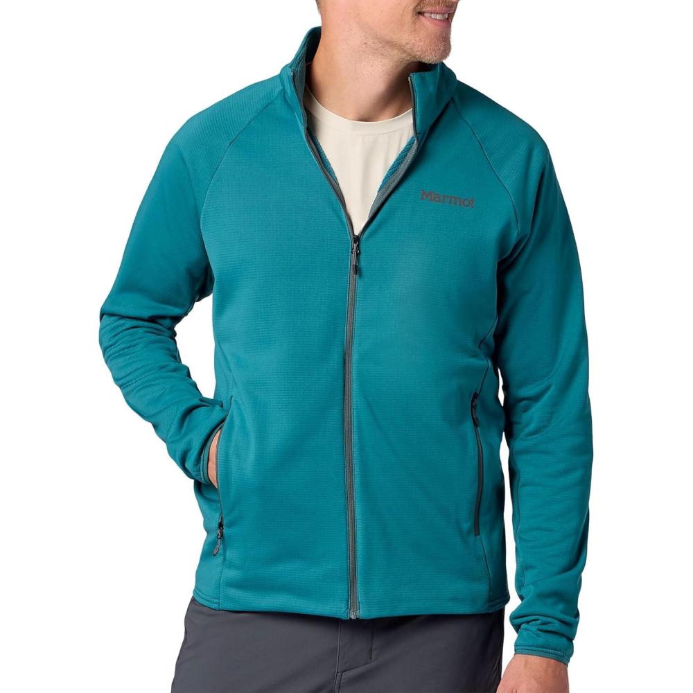 imageMARMOT Mens Leconte Fleece JacketEmerald Blue