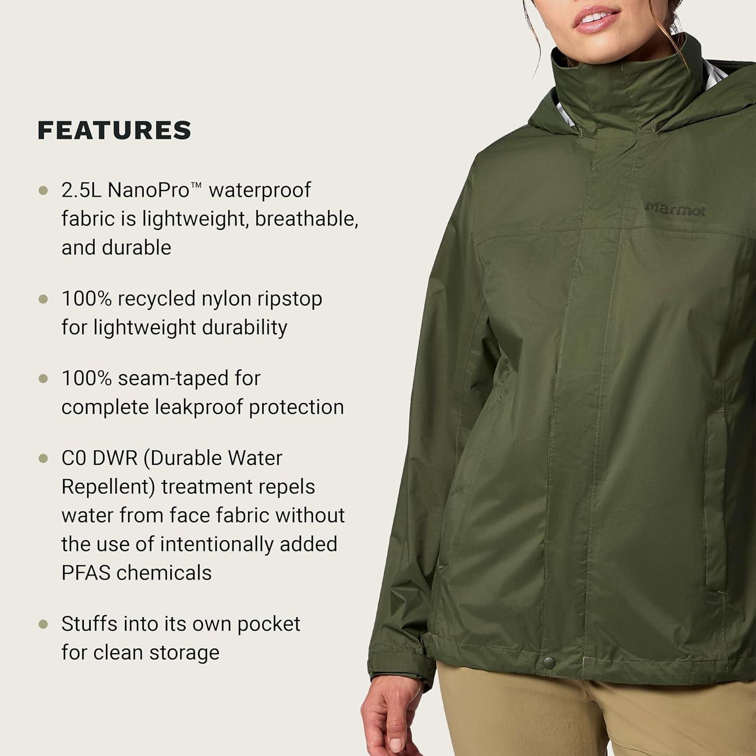 imageMARMOT womens Womens Precip Evo Rain JacketNori