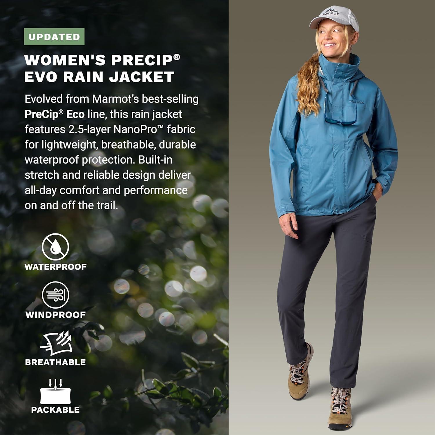 imageMARMOT womens Womens Precip Evo Rain JacketSummer Storm