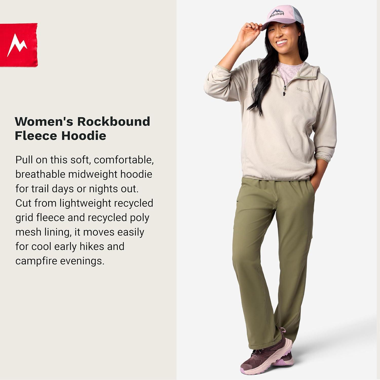 imageMARMOT Womens Rockbound Fleece HoodyBirch Bark