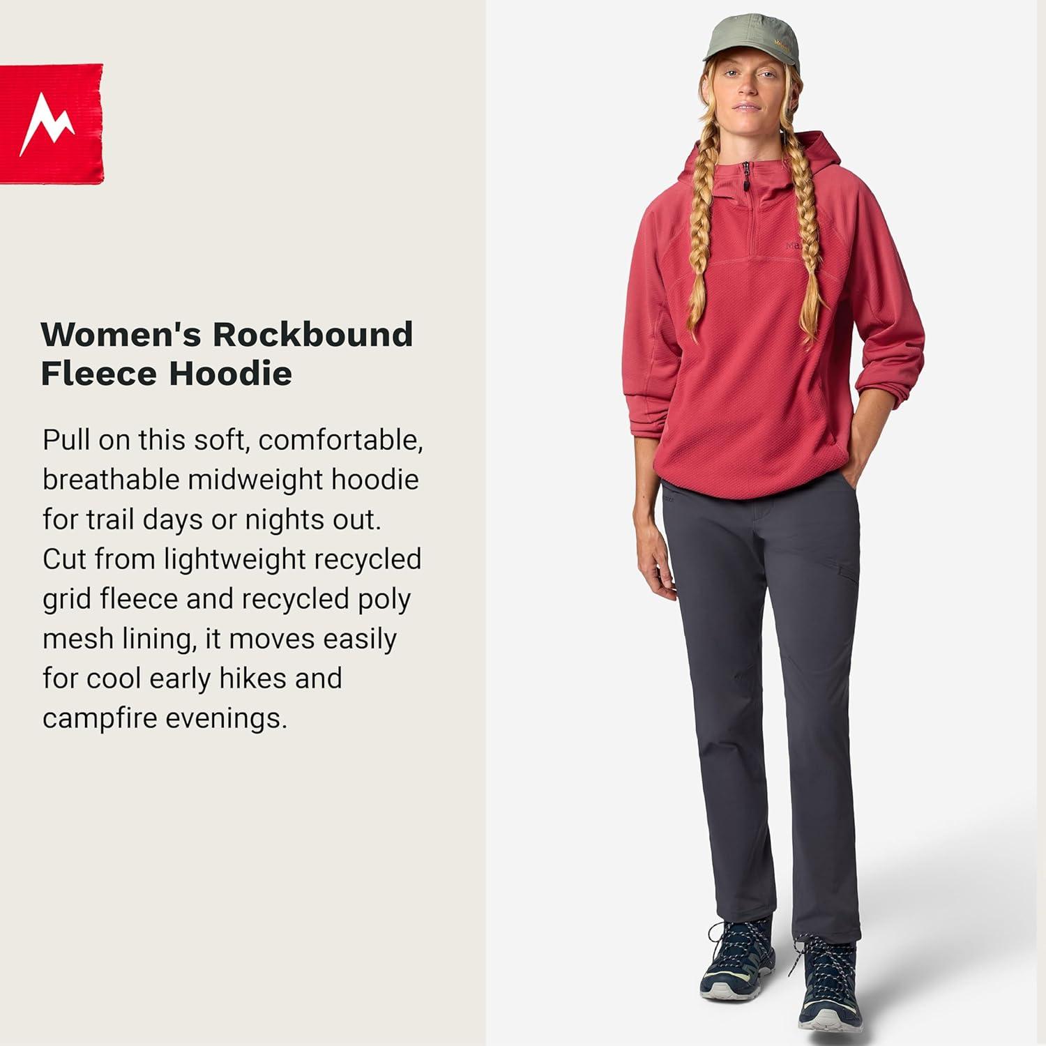 imageMARMOT Womens Rockbound Fleece HoodyDried Rose