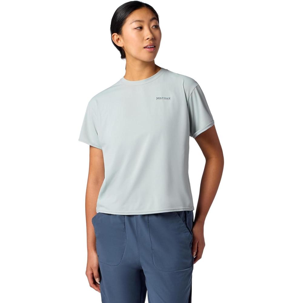 imageMARMOT Womens Airexchange UPF 50 Breathable Moisture Wicking Short Sleeve CrewBoulder Crack