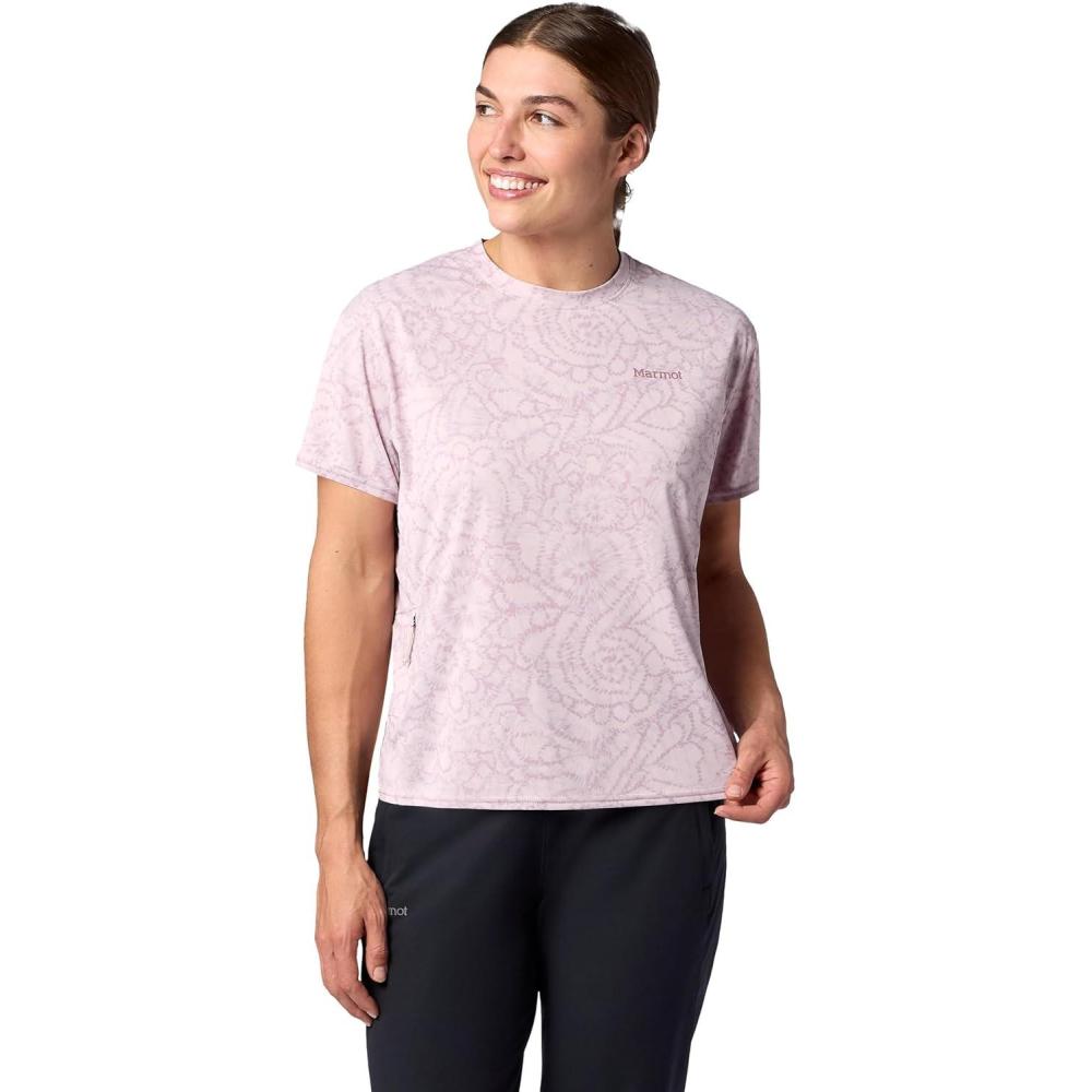 imageMARMOT Womens Airexchange UPF 50 Breathable Moisture Wicking Short Sleeve CrewDust Twirl