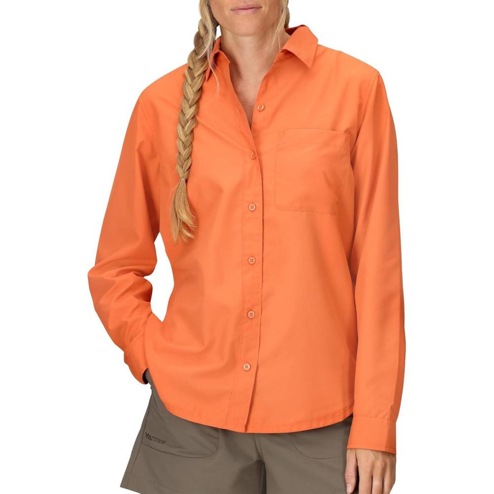 imageMarmot Womens Womens Airexchange UPF 40 Long Sleeve ShirtPomelo