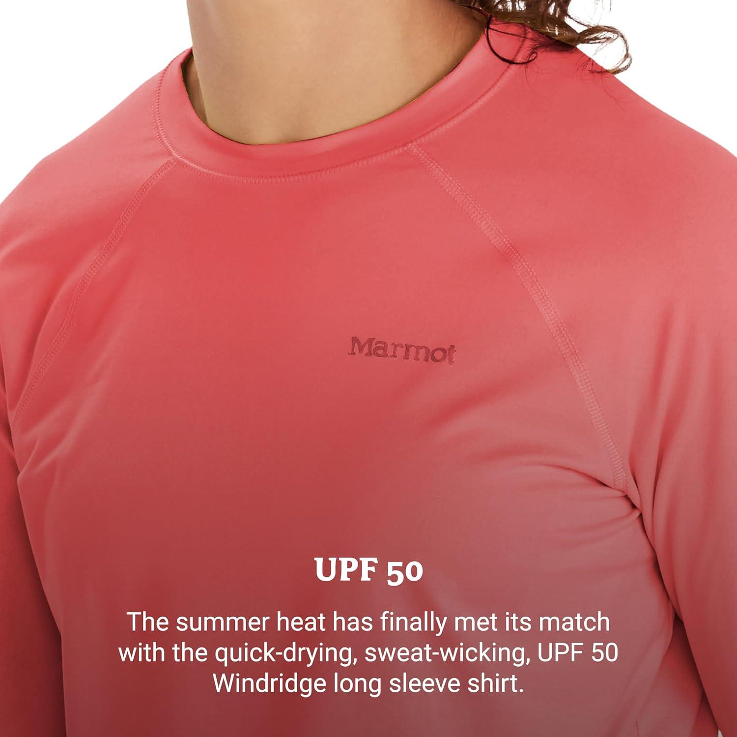 imageMarmot Womens Windridge Moisture Wicking Breathable UPF 50 Long Sleeve ShirtGrapefruit