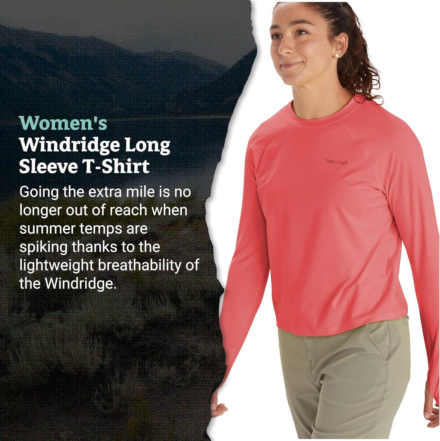 imageMarmot Womens Windridge Moisture Wicking Breathable UPF 50 Long Sleeve ShirtGrapefruit