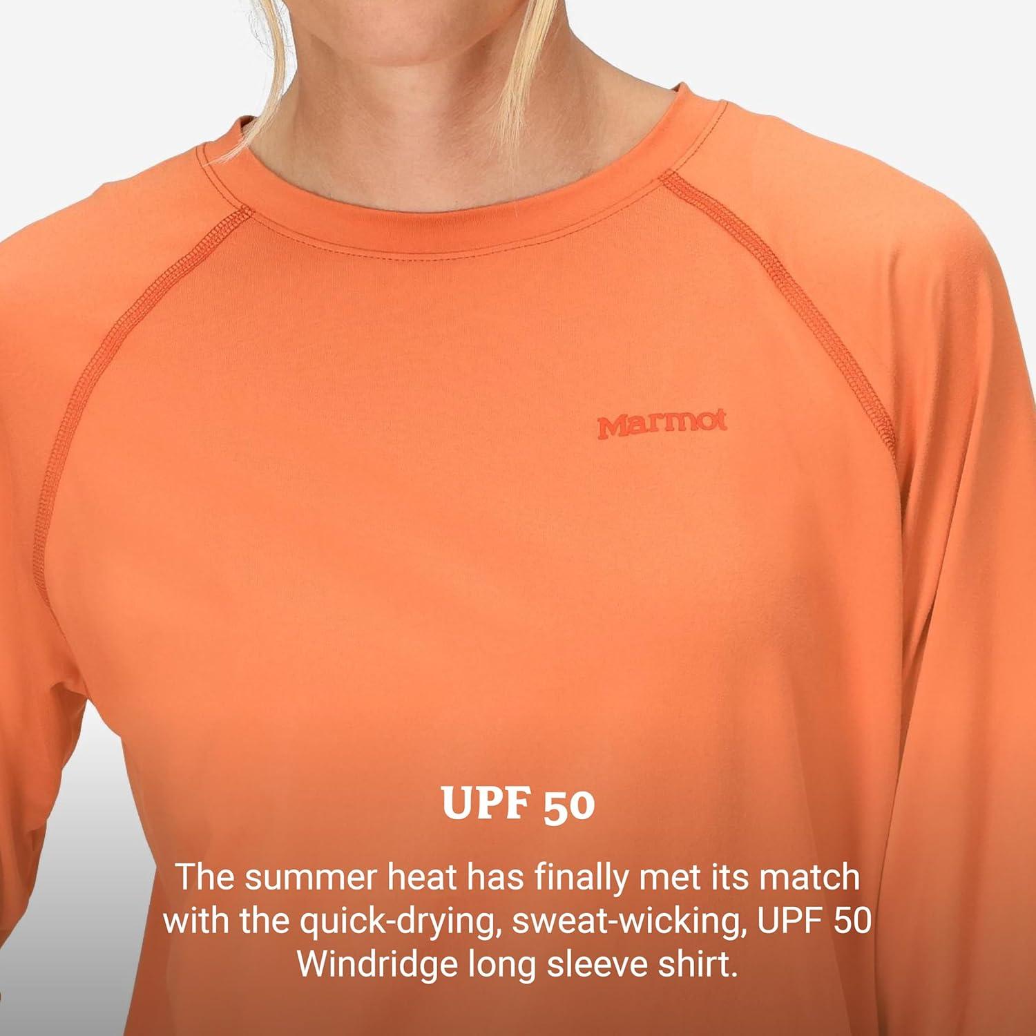 imageMarmot Womens Windridge Moisture Wicking Breathable UPF 50 Long Sleeve ShirtPomelo