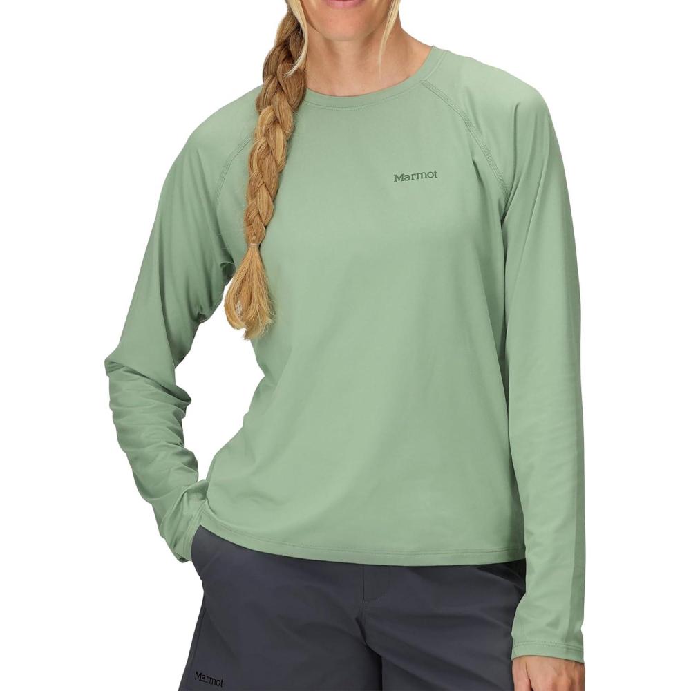 imageMarmot Womens Windridge Moisture Wicking Breathable UPF 50 Long Sleeve ShirtAgate Green