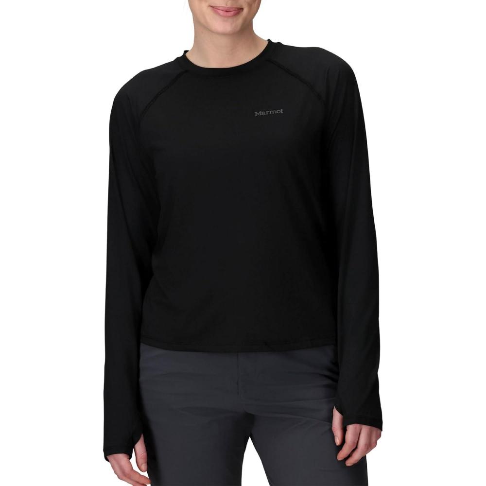imageMarmot Womens Windridge Moisture Wicking Breathable UPF 50 Long Sleeve ShirtBlack