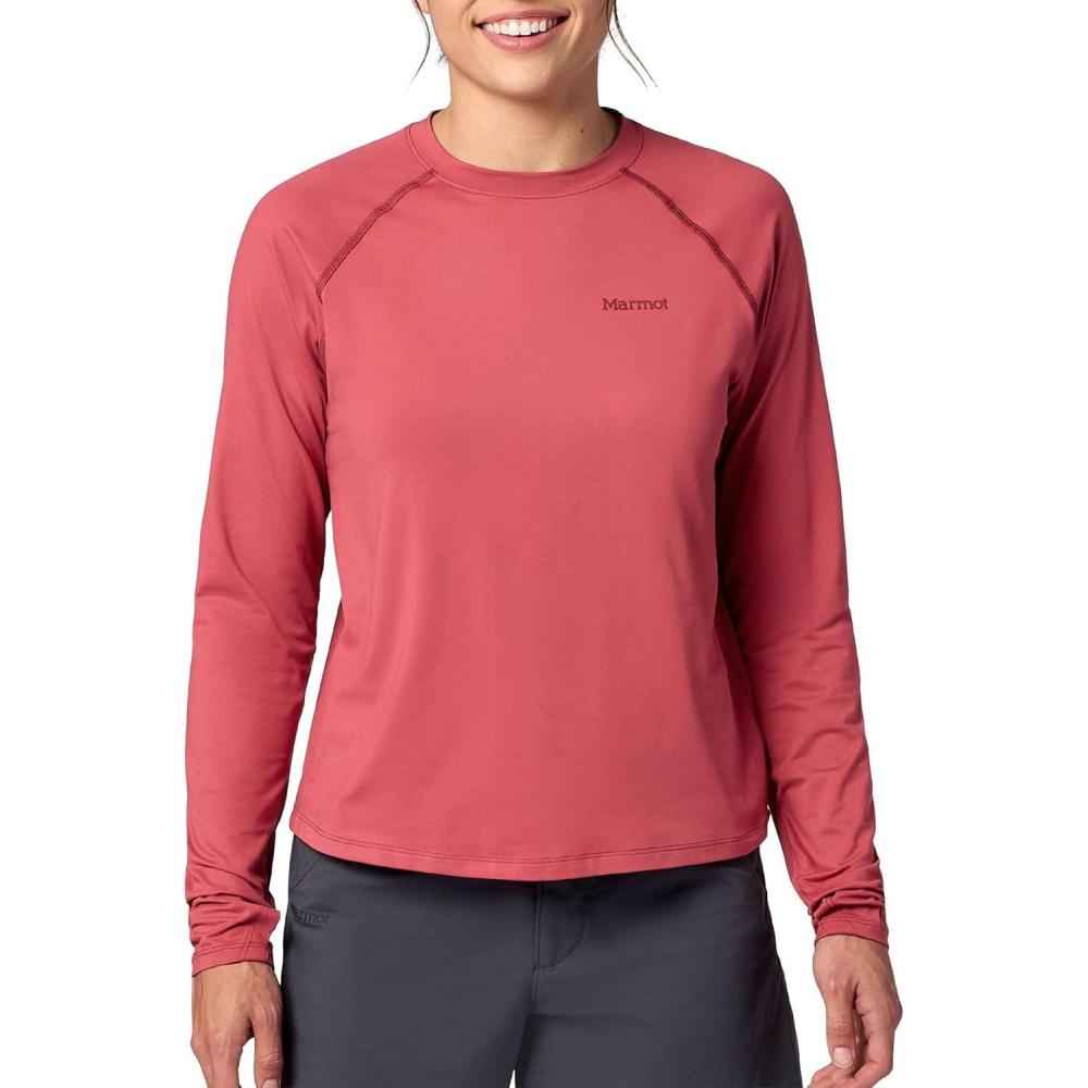 imageMarmot Womens Windridge Moisture Wicking Breathable UPF 50 Long Sleeve ShirtDried Rose