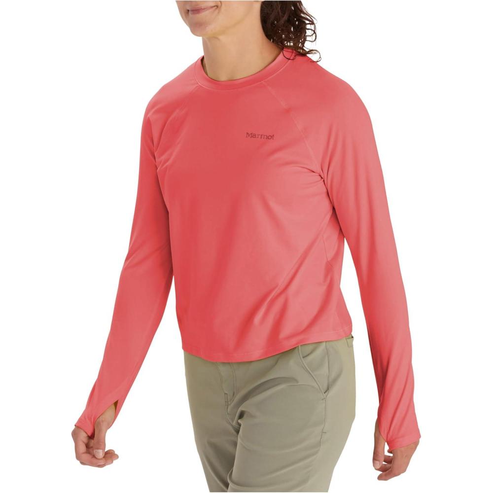 imageMarmot Womens Windridge Moisture Wicking Breathable UPF 50 Long Sleeve ShirtGrapefruit