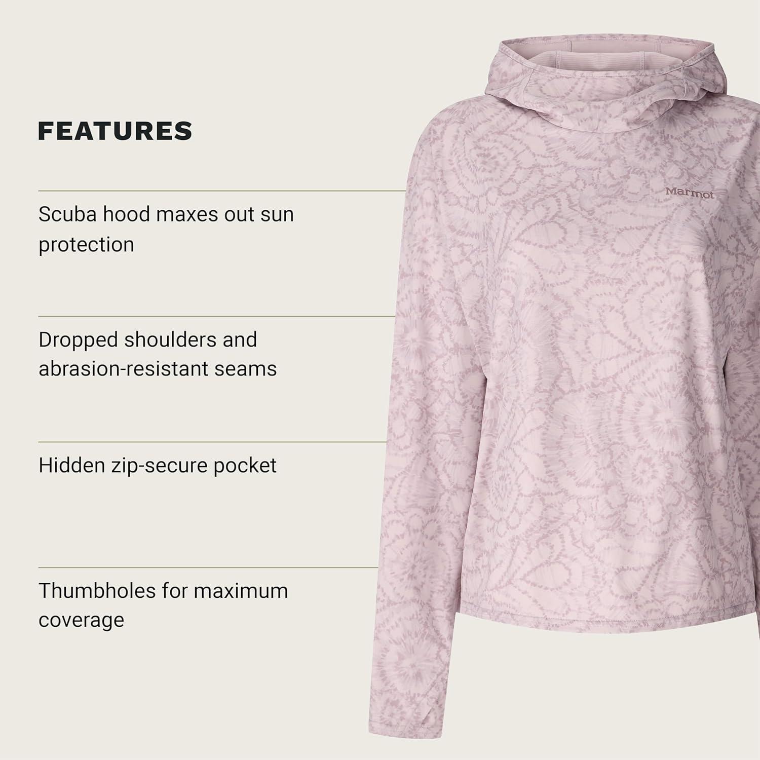 imageMARMOT Womens AirExchange UPF 50 Hoody Dust Twirl XLarge
