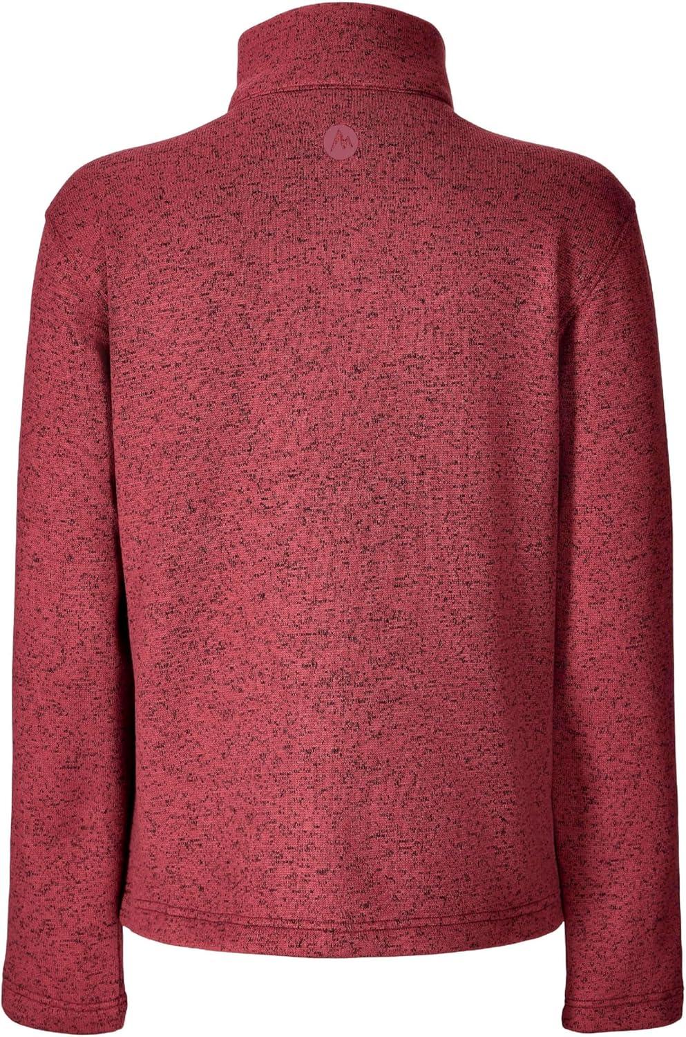 imageMARMOT Womens Drop Line Full Zip Sweater Knit Jacket Dried Rose Heather XLarge