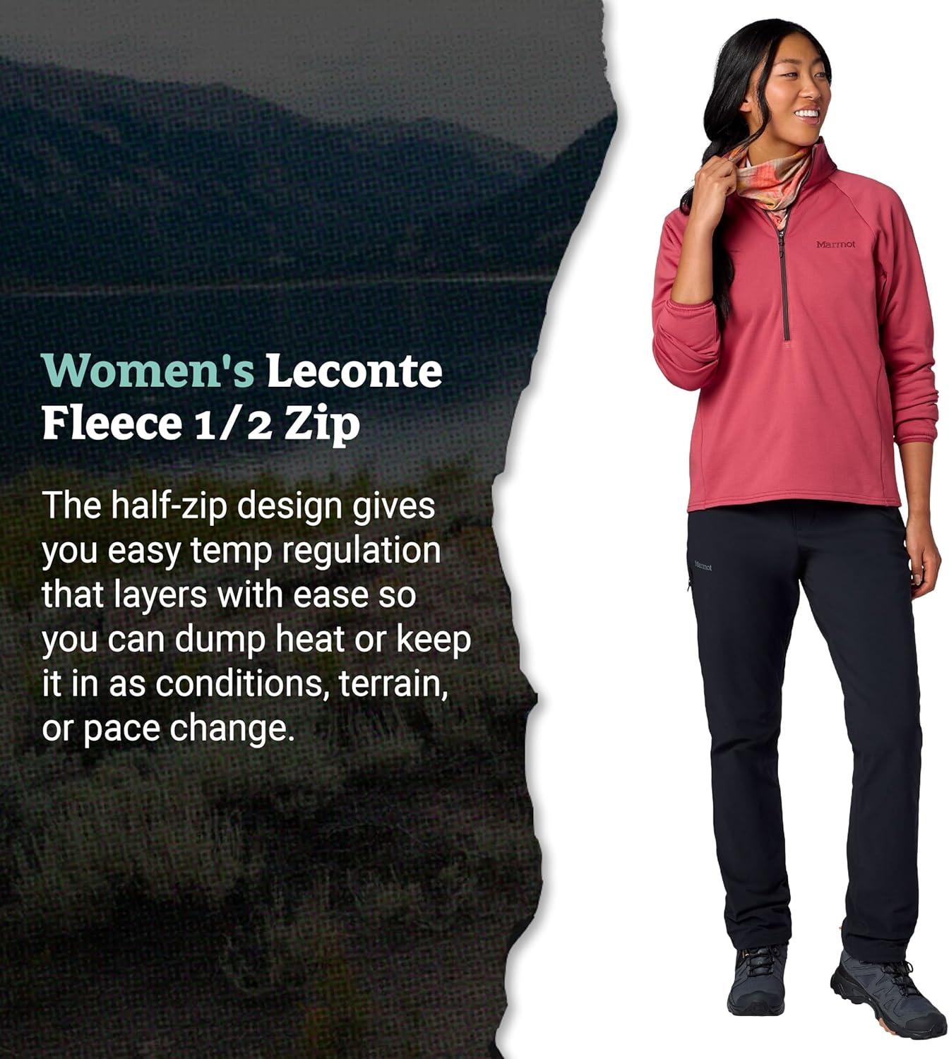imageMARMOT Womens Leconte 12 Zip Fleece JacketDried Rose