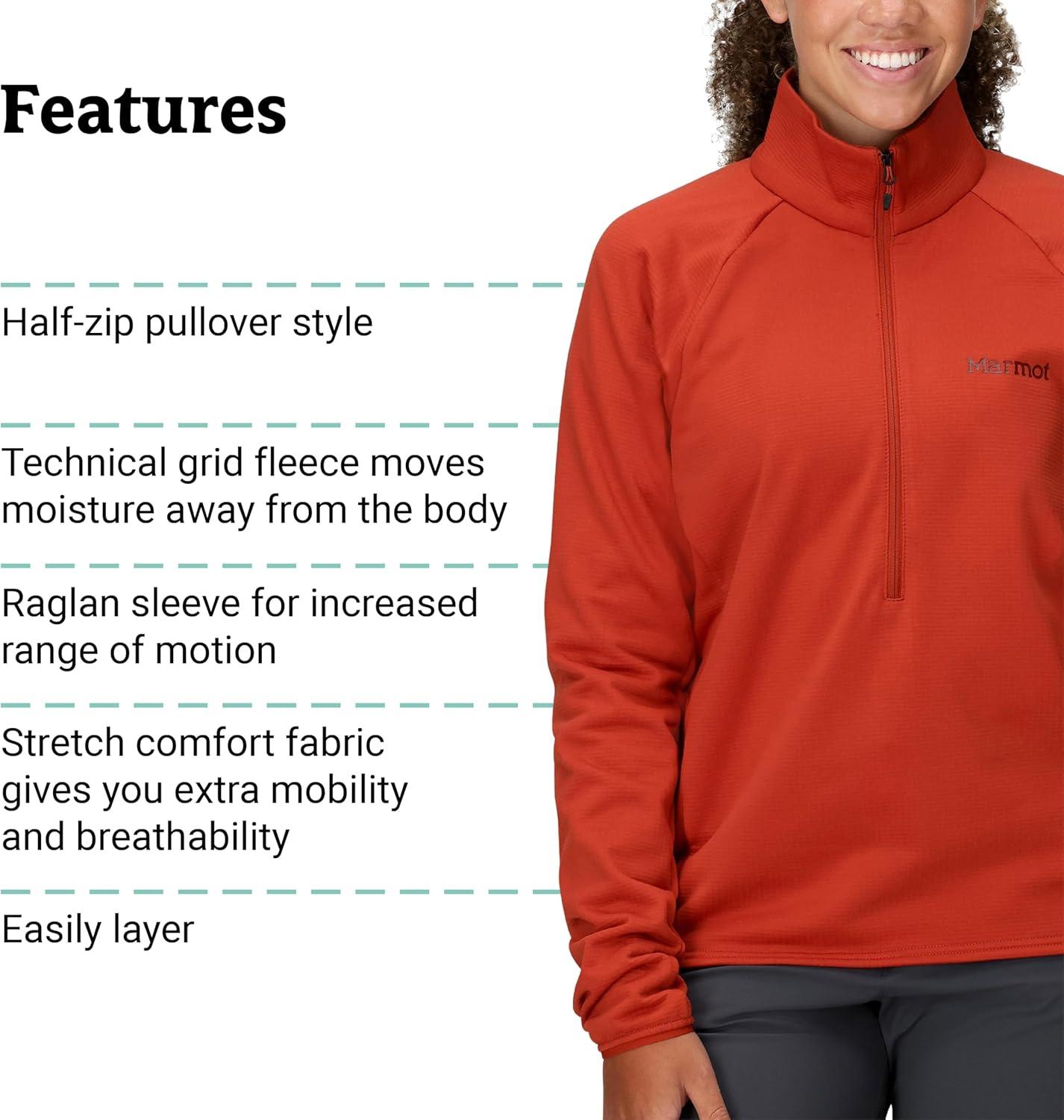 imageMARMOT Womens Leconte 12 Zip Fleece JacketSumac
