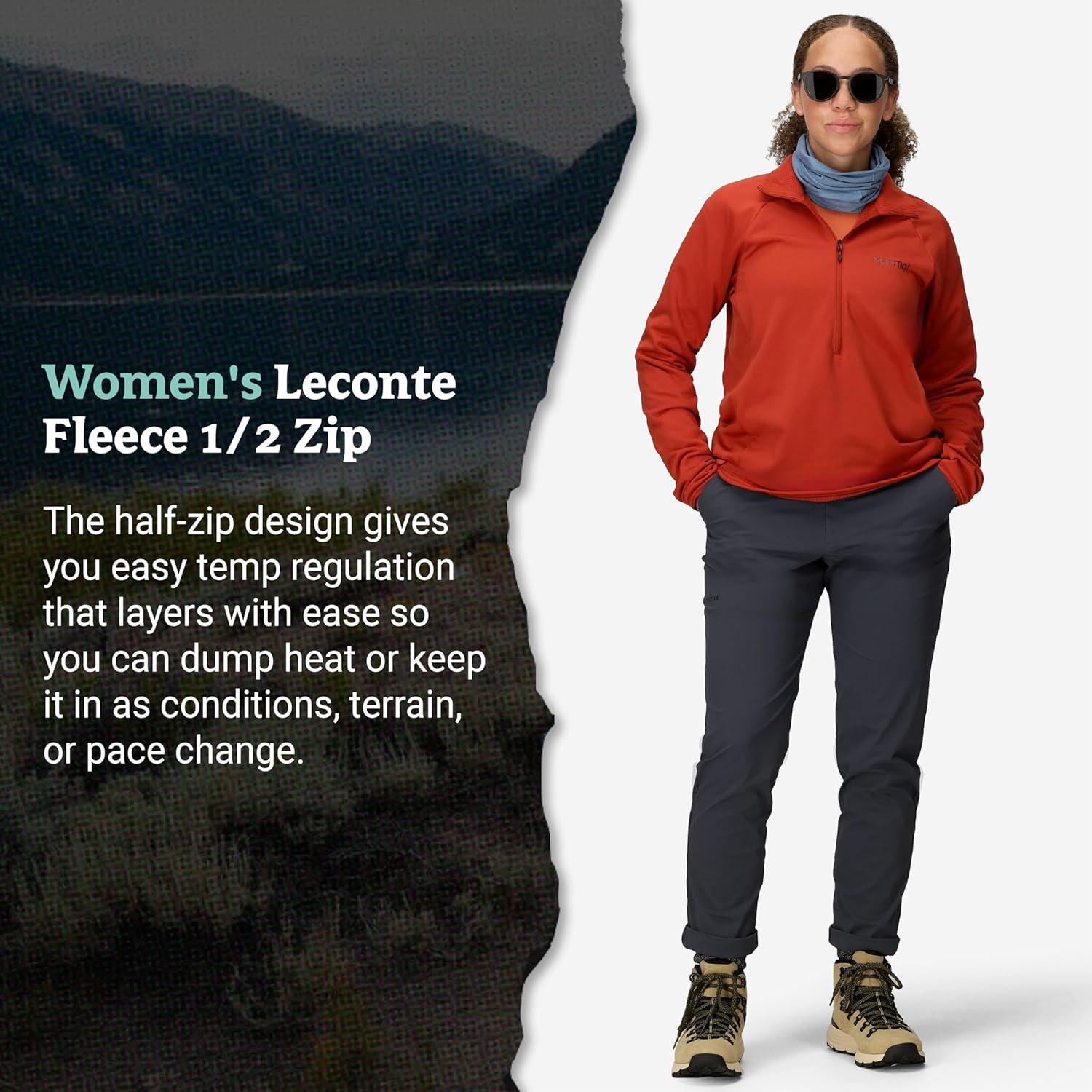 imageMARMOT Womens Leconte 12 Zip Fleece JacketSumac