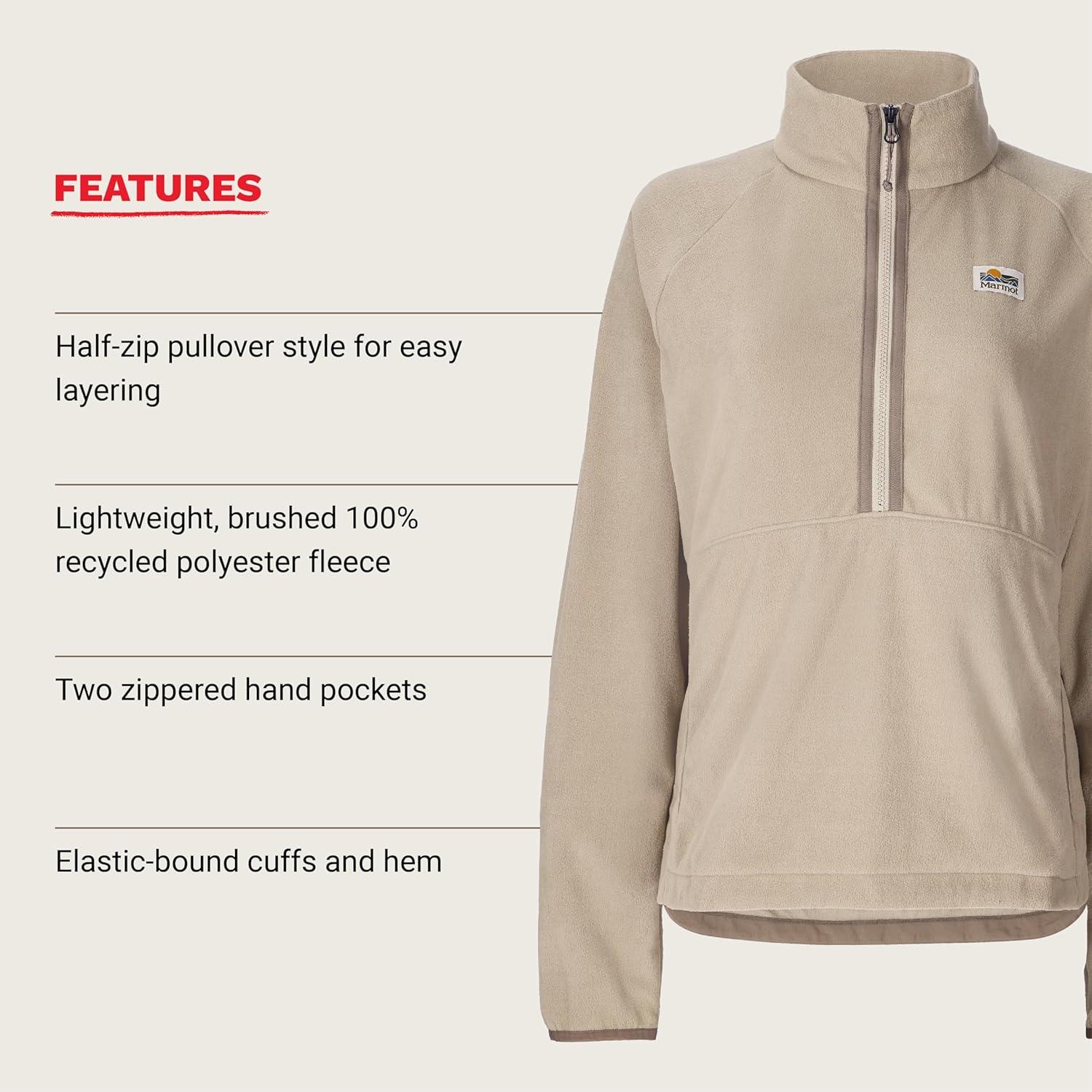 imageMARMOT Womens Womens Upward Fleece PulloverShale Grey
