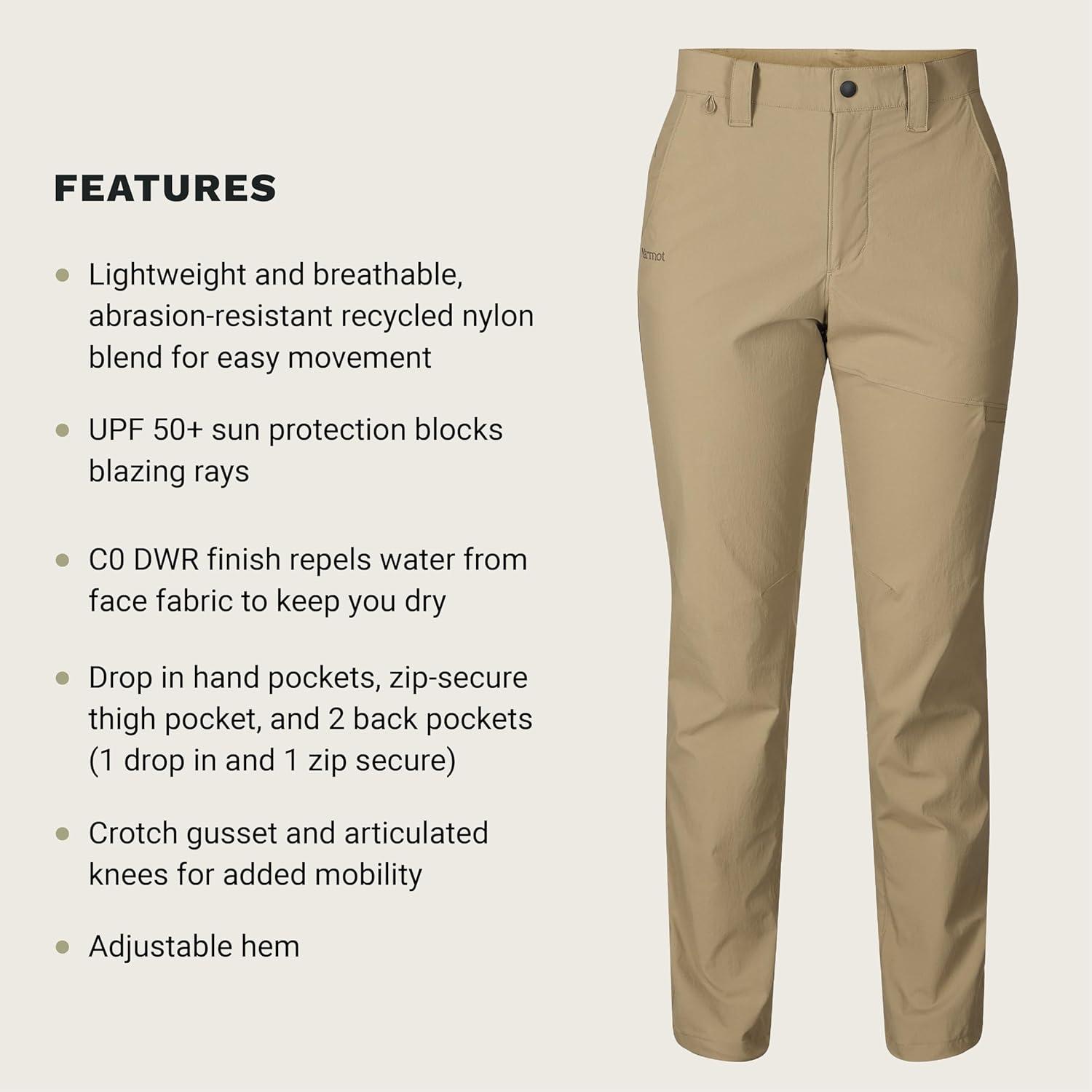 imageMarmot Womens Trailway Pant Lightweight StretchDesert Khaki