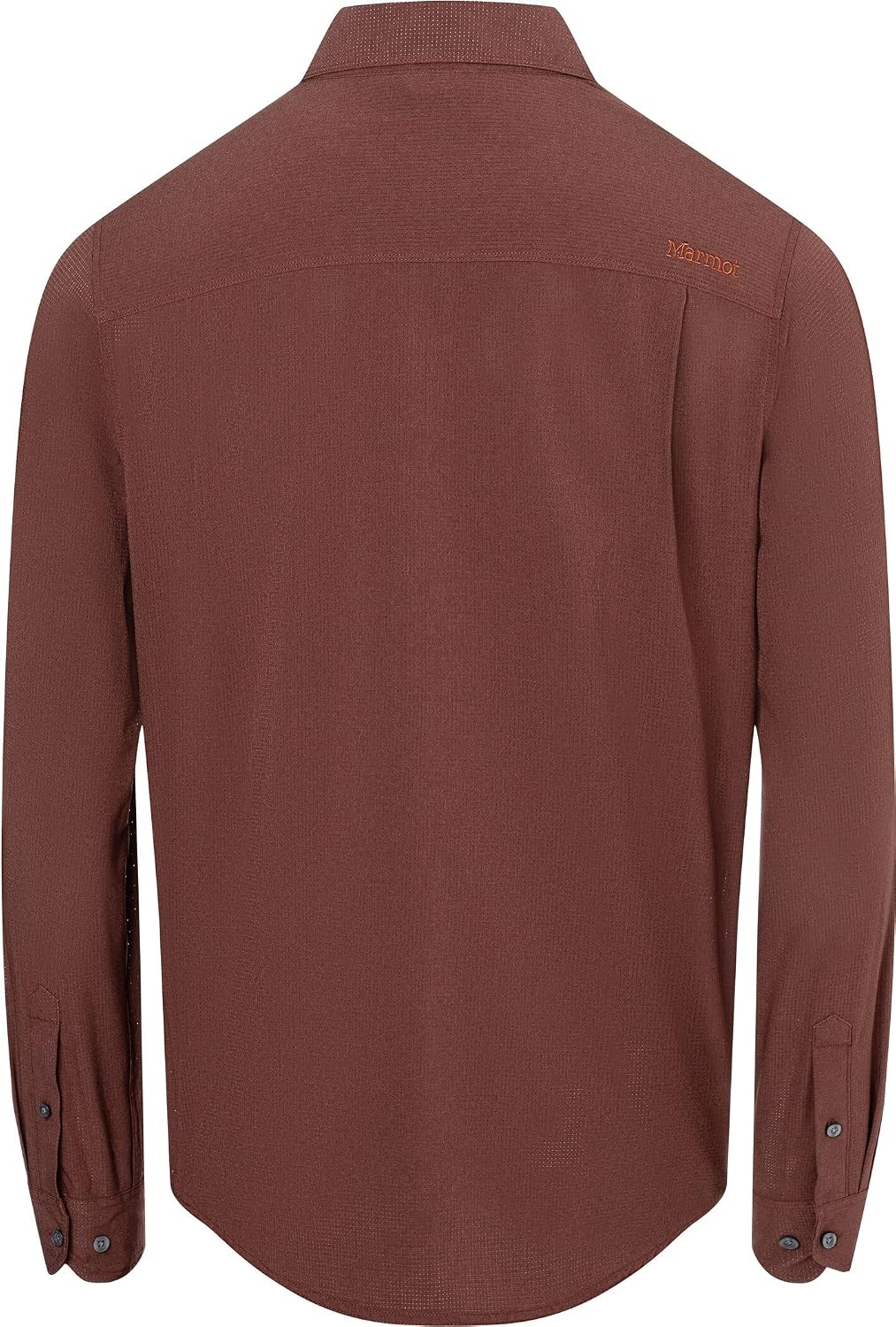 image:imageMarmot Mens Aerobora Long Sleeve Button Down Shirt Arctic Navy MediumWhiskey Brown