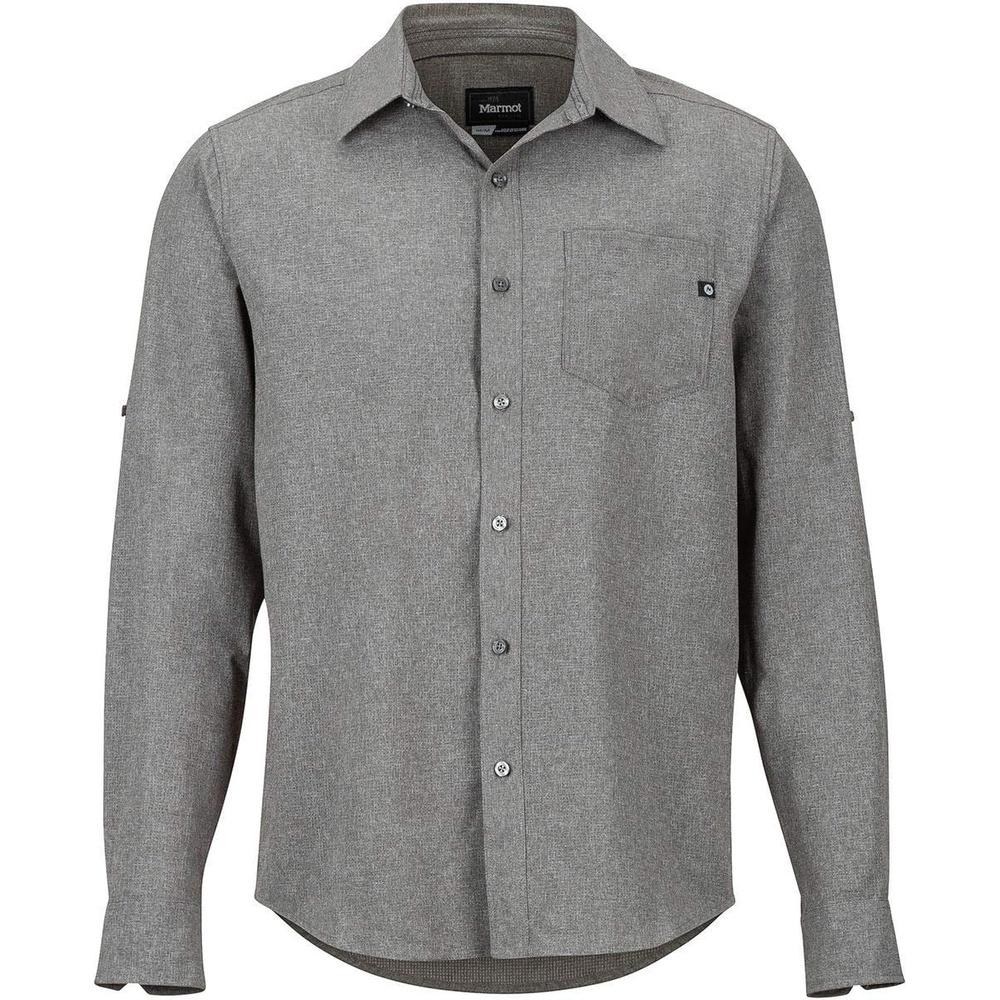 image:imageMarmot Mens Aerobora Long Sleeve Button Down Shirt Arctic Navy MediumCinder