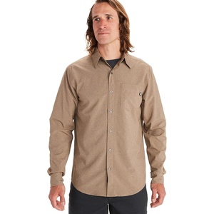 Marmot Men’s Aerobora Long Sleeve Button Down Shirt, Arctic Navy, Medium(Desert Khaki)