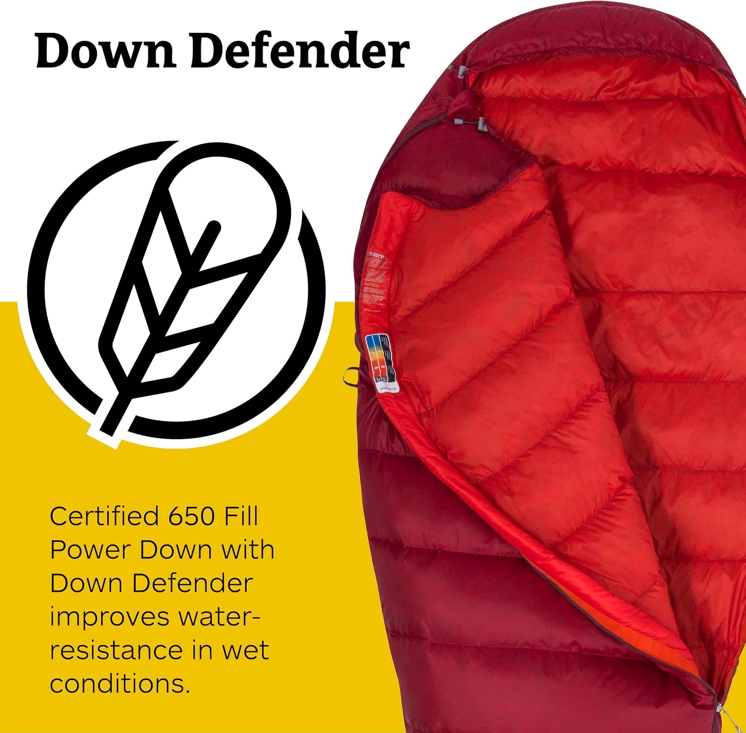 image:imageMarmot Micron 40 Sleeping Bag WaterResistent Packable Breathable Sienna RedTomato Regular