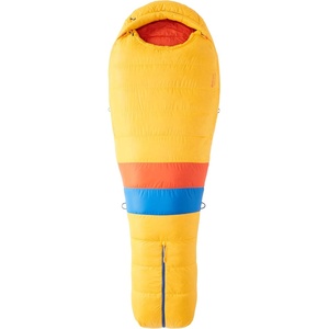 MARMOT Men’s Never Summer 0° Sleeping Bag, 650 Fill Down for Camping & Backpacking(Solar/Red Sun)